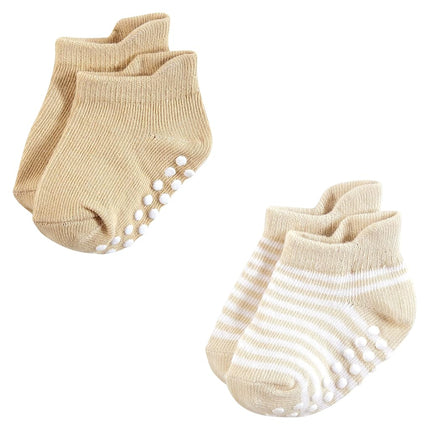 Chaussettes antidérapantes invisibles Hudson Baby unisexe pour bébé, bleu/écru, 12-24 mois