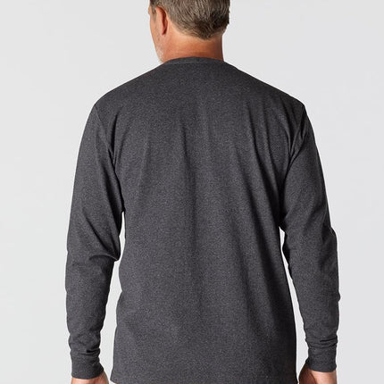 Carhartt Men's Big Tall Workwear Pocket Jersey K126 Long Sleeve T Shirt, Carbon Heather, 3XL UK