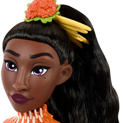 Mattel Disney Moana 2 Matangi Fashion Doll with 3 Accessories, Removable Outfit with Cape, Head Piece, Shoulder Piece & Anklet, Inspired by The Movie