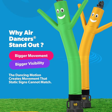 LookOurWay Air Dancers Wacky Waving Inflatable Tube Man Attachment - 7 Feet Tall Advertising Air Dancer Waving Man Inflatable Tube Guy - Blower Not Included - Green