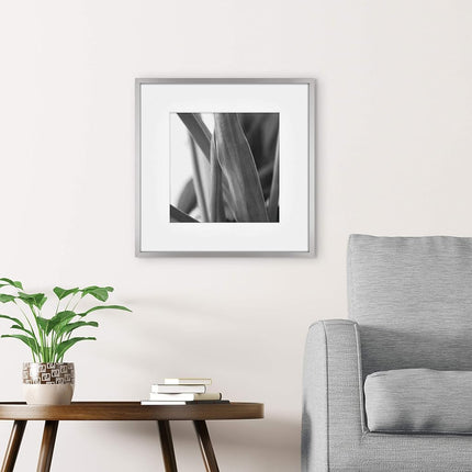 MCS Gallery Wall Frame, Dark Silver, 12 x 12 in matted to 8 x 8 in