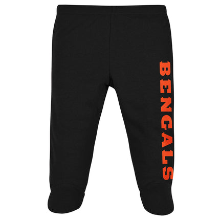 Gerber NFL Baby Boys' 3Pc Bodysuit, Footed Pant, & Cap Set, Cincinnati Bengals, 0-3 Months