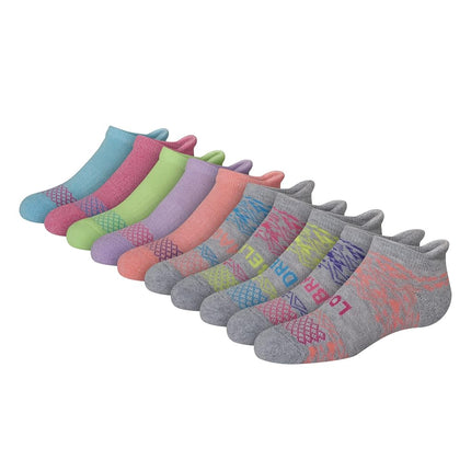 Hanes Calcetines de niña cómodos con talón protector y sin costuras, paquetes de 10 pares, talón protector - Surtido - Paquete de 10, Pequeño