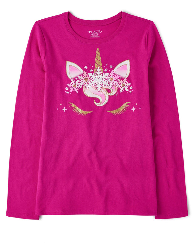 The Children's Place Girls' Unicorn Long Sleeve Gr