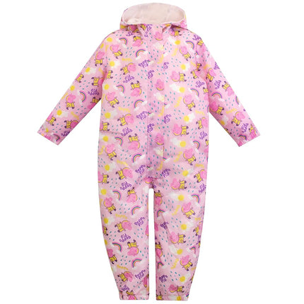 Peppa Pigl Puddle Suit | All in One Waterproof for Kids | Girls Rain Suit | 3-4 Years