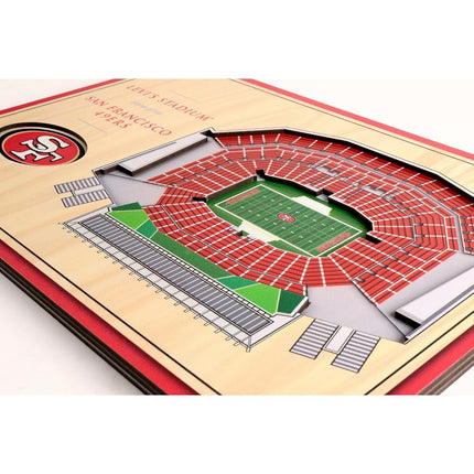 YouTheFan NFL San Francisco 49ers Unisex San Francisco 49ersDesktop Stadium View, Wood Grain, Desktop