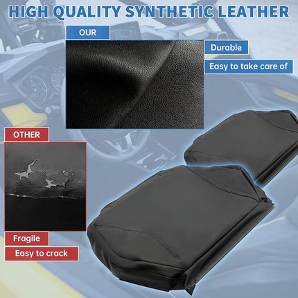 Housse de siège inférieure en cuir ECOTRIC compatible avec Can Am Maverick Commander 2011-2018