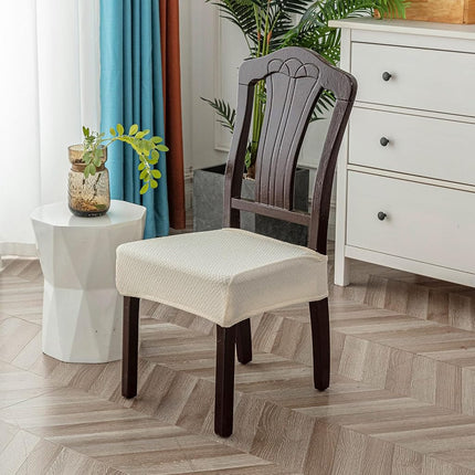 Seat Covers for Dining Room Chair Covers Dining Chair Covers (4 PCS-Rear-gapped, Beige)