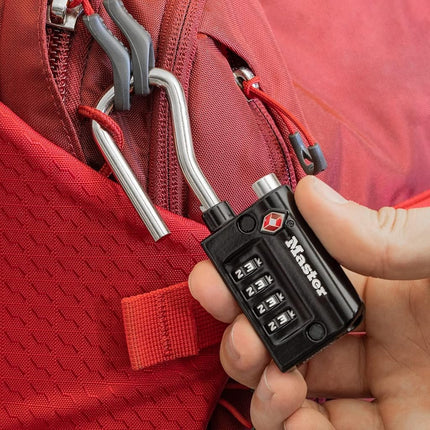 Master Lock Padlock, Set Your Own Combination TSA Accepted Luggage Lock, 1-5/16 in. Wide, 4696D
