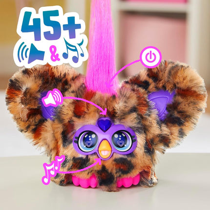 Furby Furblets - Series 4 Collectible - Chee-Chee Cheetah Mini Plush Toy, Yellow