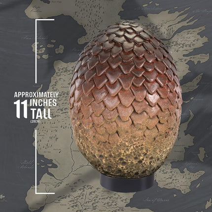 Game of Thrones - Drogon Egg Replica - Hand Painted Resin Collectible - Display Stand Included - The Noble Collection