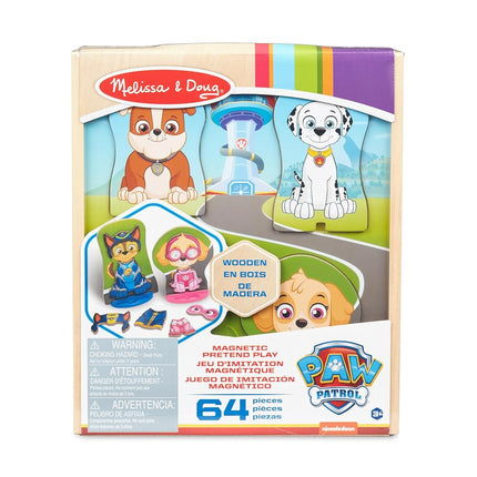 Melissa & Doug PAW Patrol Wooden Magnetic Pretend Play – 64-Piece Set with Chase, Marshall, Skye & Rubble – Mix & Match Outfits for Interactive Storytelling – Toy for Kids Age 3 Plus