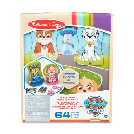 Melissa & Doug PAW Patrol Wooden Magnetic Pretend Play – 64-Piece Set with Chase, Marshall, Skye & Rubble – Mix & Match Outfits for Interactive Storytelling – Toy for Kids Age 3 Plus