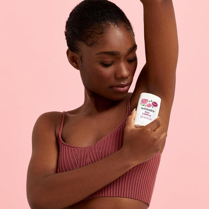 SCHMIDT'S Natural Deodorant Stick 75g, Rose & Vanilla, 24 Hour Protection, Vegan & Cruelty Free