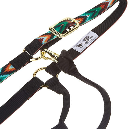 Weaver Leather Chevron Adjustable Nylon Horse Nylon Horse Halter, Average, Black/Multi