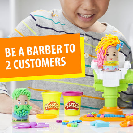 Set de peluquería Play-Doh Buzz 'n Cut Fuzzy Pumper, zumbador eléctrico, 5 botes de plastilina de 56 gramos, juguetes para preescolares, regalos de Navidad para niñas y niños, edades de 3 años en adelante (exclusivo de Amazon)
