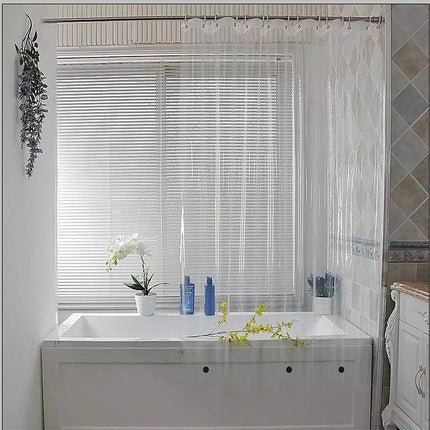 Doublure de rideau de douche transparente imperméable robuste Elegant Comfort, 183 x 183 cm, avec 3 aimants inférieurs et œillets antirouille (paquet de 2)