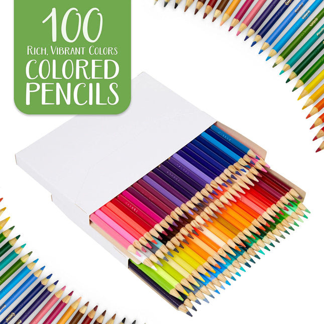 CRAYOLA 100 Colored Pencils, Gifts For Kids, Teens & Adults, Great For Coloring Books
