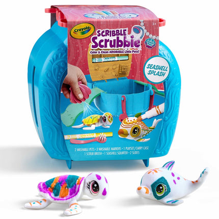 Crayola Scribble Scrubbie Pets, set de juego de animales marinos, juguete creativo para colorear y lavar, regalo para niños de 3, 4, 5 y 6 años