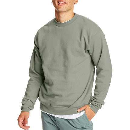 Hanes EcoSmart Fleece, pull en mélange de coton, col rond pour homme (1 ou 2 paquets), vert délavé - 1 paquet, 5TG
