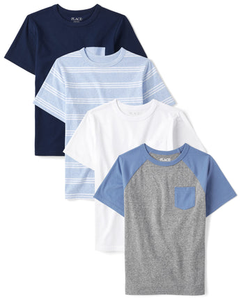 The Children's Place Boys' Short Sleeve Layering T
