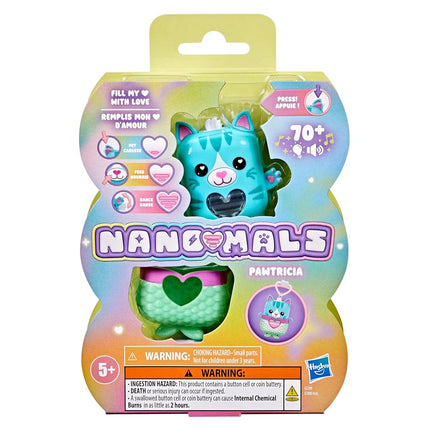 NANO-MALS Pawtricia The Blue Kitty, Electronic Pet Cat, 70+ Responses, Interactive Fidget Toys for Girls & Boys Ages 5+