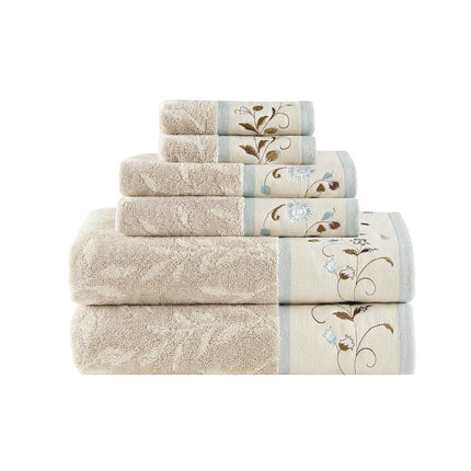 Madison Park Serene 100% Cotton Bath Towel Set Lux