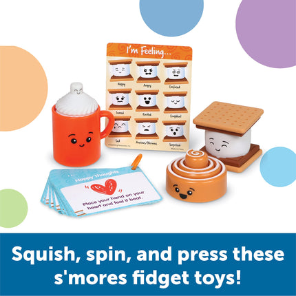 Learning Resources S'mores Break!TM Sensory Fidget Activity Set, Social Emotional Learning, Calming Toys, SEL Skills, Ages 3+,19 Pieces