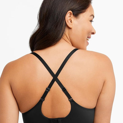 Bali Women's One Smooth U Lace Underwire Bra, Comfort Stretch Full-Coverage Convertible Bra, Sandshell, 38C