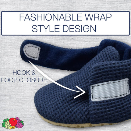 Fruit of the Loom Cozy Thermal Wrap Booties con Antideslizantes para Bebés Niñas, Niños, Unisex, Azul Marino, 18-24 Meses Infante