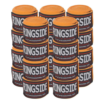 Ringside Mexican-Style Boxing Handwraps (10 Pack), 180", Neon Orange