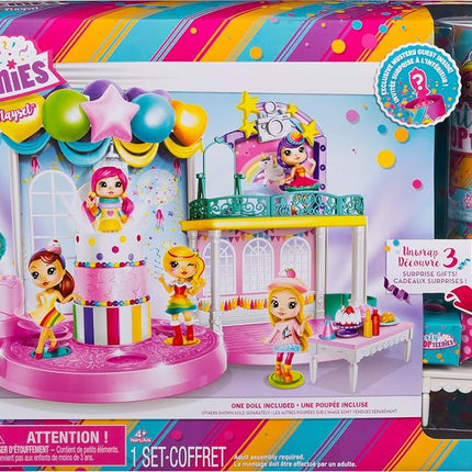 Party Popteenies - Poptastic Party Playset with Confetti, Exclusive Collectible Mini Doll and Accessories, for Ages 4 and Up