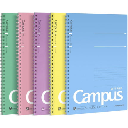 KOKUYO Spiral Lined Notebook, 5 Pack 10'' x 7'' Pa