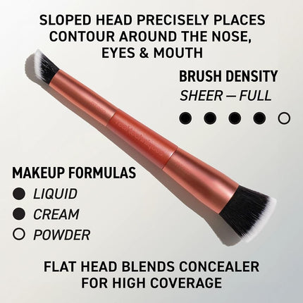 Real Techniques Big Blends Energy Brush + Dual-Sided Puff, 6 Piece Kit for Powder, Cream & Liquid Application, Precision Tools for Contour, Blending & Finishing, Vegan & Cruelty-Free