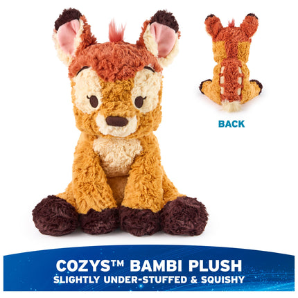 GUND Disney Peluche oficial de Bambi, Colección Disney Cozys, Juguetes de Bambi, Peluche de ciervo para mayores de 1 año, Marrón, 25.4 cm