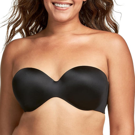 Maidenform Women's Smooth Luxe Strapless Extra Coverage Bra, Black, 36B