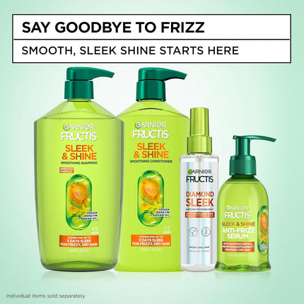 Garnier Fructis Sleek & Shine Conditioner for Frizzy Hair, 33.8 Ounce Bottle
