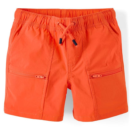 Gymboree Boys' and Toddler Quick Dry Tie Front Jogger Shorts, Flambe, 18-24 Months