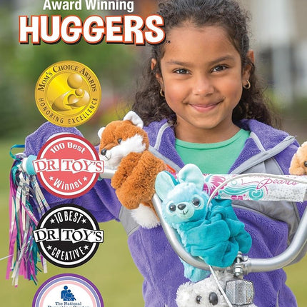 Wild Republic Huggers Butterfly Blue Plush Toy, Slap Bracelet, Stuffed Animal, Kids Toys, 8"
