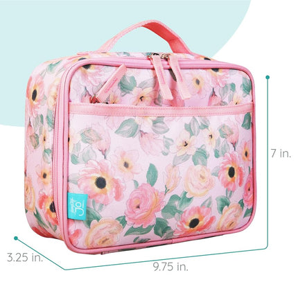 Wildkin JumpOff Jo Insulated Lunch Box – Durable, Reusable for Kids – Floral Watercolor