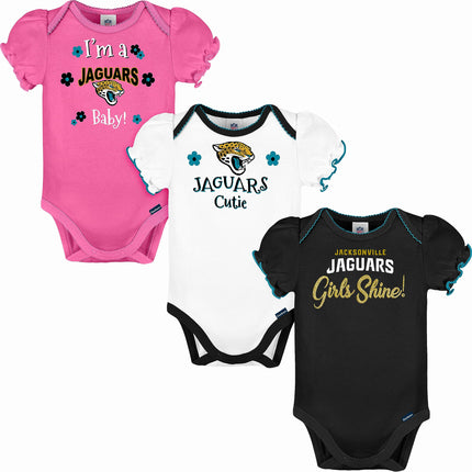 NFL Gerber Baby Girl's Standard 3 Pack Short Sleev