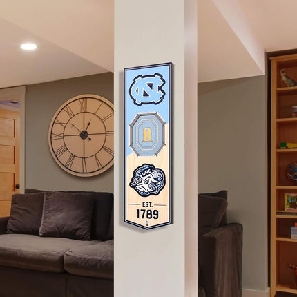 YouTheFan NCAA North Carolina Tar Heels Pancarta 3D de estadio de 6x19 - Dean E. Smith Center