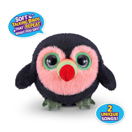 Pets Alive Chirpy Birds, Buhzoo the Toucan, Surprise Interactive Toy Pets with Electronic Speak and Repeat, Sings 2 Unique Songs, 5 Layers of Surprises, 23 cm, Ages 3+, (Toucan)