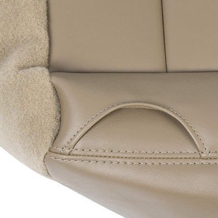 ECOTRIC Housse de siège inférieur côté conducteur en vinyle couleur sable compatible avec Ford F250 F350 2002-2007, couleur sable