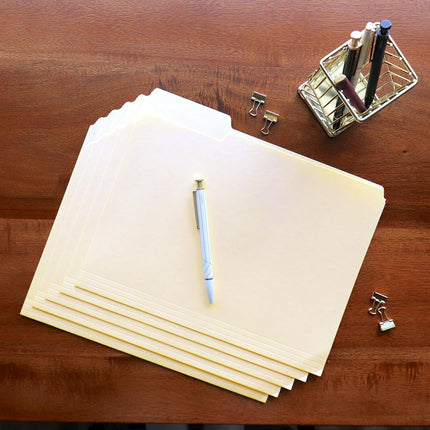 Smead Manila File Folder, 1/3-Cut Tab, Letter Size, Manila, 100 per Box