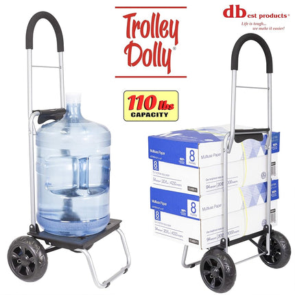 dbestproducts Shopping Grocery Foldable Cart, Polyester, Black, Bigger