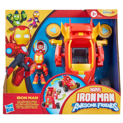 Iron Man and His Awesome Friends Marvel 2-in-1 Mech Suit & Vehicle, Action Figure & Vehicle