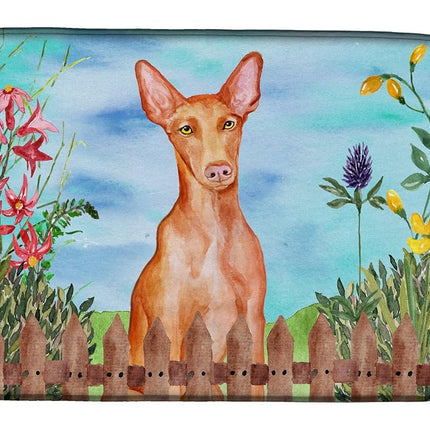 Caroline's Treasures CK1277DDM Pharaoh Hound Spring Dish Drying Mat, 14 x 21", multicolor