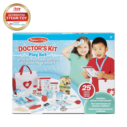 Melissa & Doug Doctor's Kit � Medical Role Play Set for Boys & Girls | With Emergency Bag & Tools | Age 3+