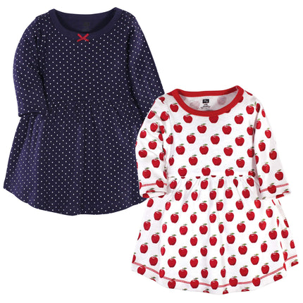 Hudson Baby Baby Girls' Cotton Dresses, Apple, 3-6